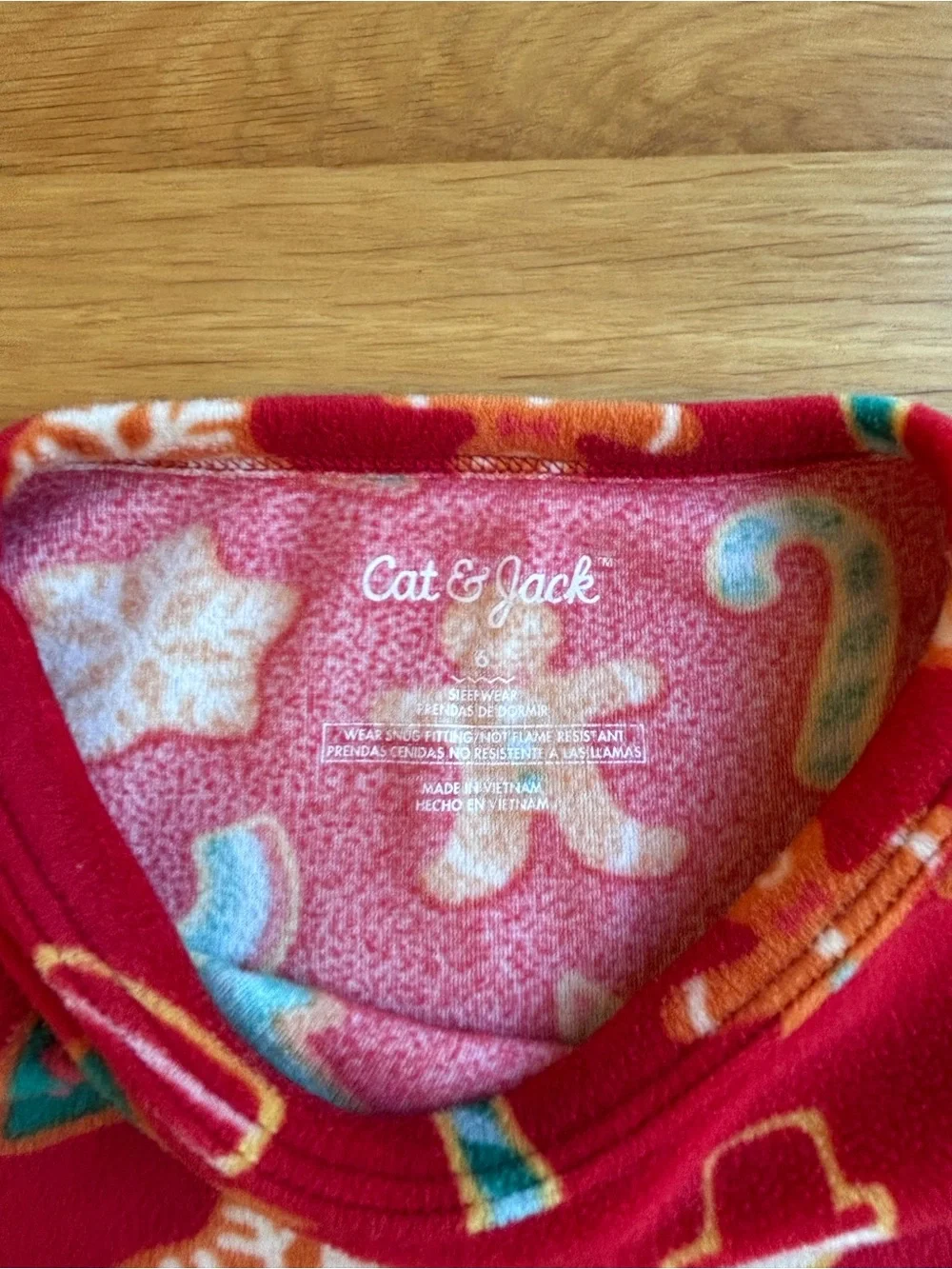 Cat & Jack Red Holiday Pajama Set with Festive Prints